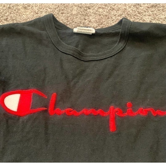 Champion Men’s Size XL black embroidered T Shirt - Picture 3 of 3